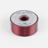Лента атласная двухсторонняя №0789 38мм*25&plusmn;1м бордовый TR