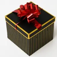 Бант - шар №3 голография, красный