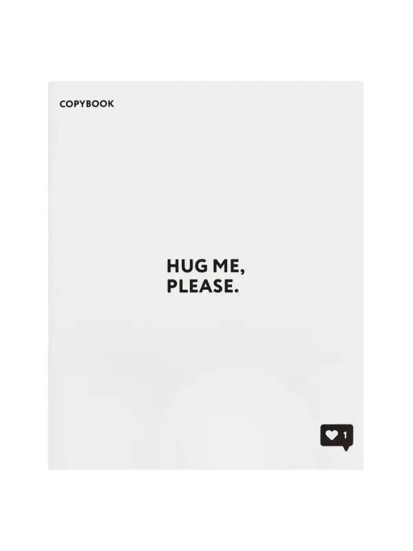 Тетрадь 48 листов в клетку, Calligrata Black and white, обложка мелованная бумага, серые листы, МИКС