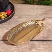 Блюдо сервировочное "Ливс" латунь 7,5х16,5х1,5 см