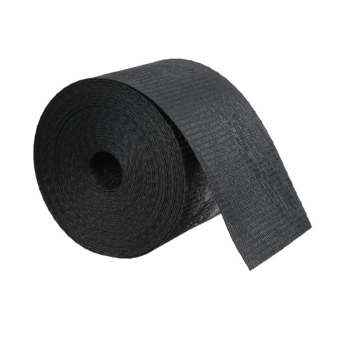 Лента бордюрная, 10 см &times; 10 м, толщина 1,2 мм, пластиковая, чёрная, Greengo