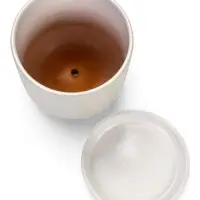 Горшок цветочный с поддоном 1,6 л, d15/h13 см белый керамика, "Перл" (М)