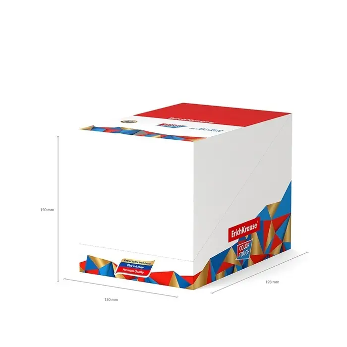 Ручка шариковая автоматическая ErichKrause ColorTouch Ornament, узел 0.7 мм, чернила синие, тонкое письмо, покрытие Soft Touch