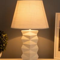 Лампа настольная "Мозайка" 40Вт Е14 белый 24х24х38см