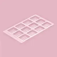 Форма для шоколада и конфет &laquo;Мини плитка&raquo;, пластик, 22&times;13&times;1 см, 12 ячеек (3,5&times;4 см), прозрачная