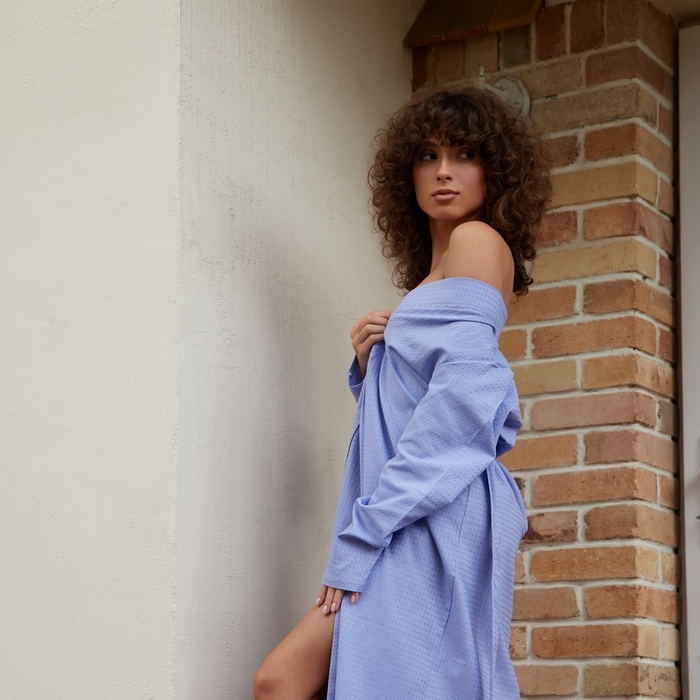 Халат вафельный женский удлинённый &laquo;Экономь и Я&raquo; размер 50-52