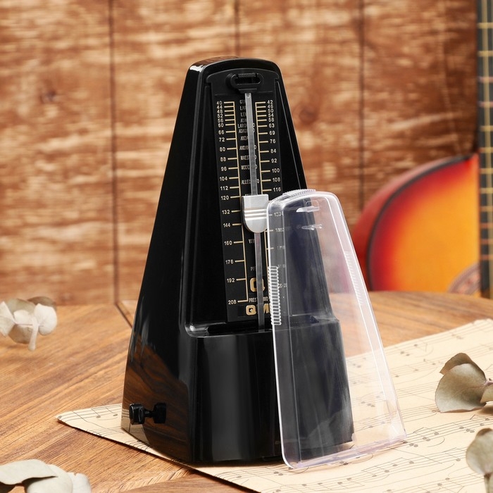 Метроном механический Gleam, черный, 40-408 ударов в минуту, 21 х 10 х 12 см, Метроном механический Gleam, черный, 40-408 ударов в минуту, 21 х 10 х 12 см,