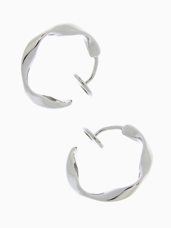 Клипсы &laquo;Тренд&raquo; кольцо жгутик, цвет серебро