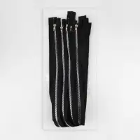 Молния &laquo;Трактор&raquo;, №5, разъёмная, декоративное звено &laquo;Квадрат&raquo;, замок автомат, 60 см, чёрная