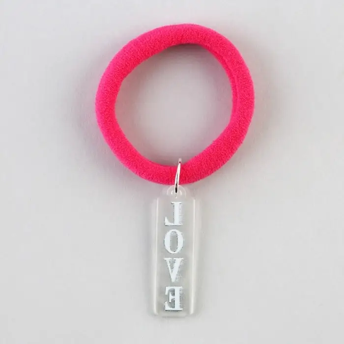 Резинка для волос &laquo;Love&raquo; с акриловым доп.элементом