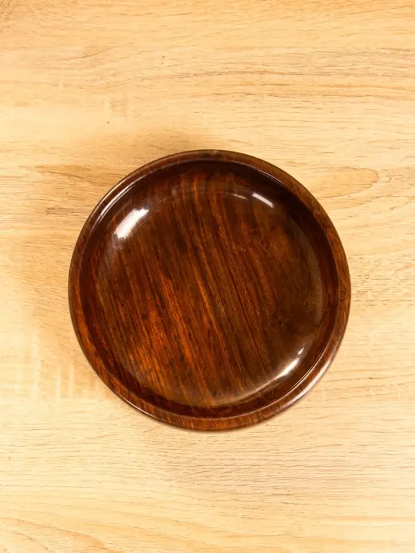 Чаша "Стебель" 17,5х17,5х5 см, дерево шишам