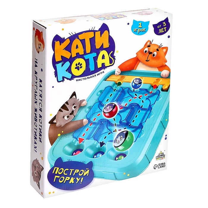 Настольная игра &laquo;Кати кота&raquo;, 1 игрок, 3+