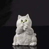 Набор статуэток "Три кота: ничего не вижу, не слышу, не говорю" 7 см, серый