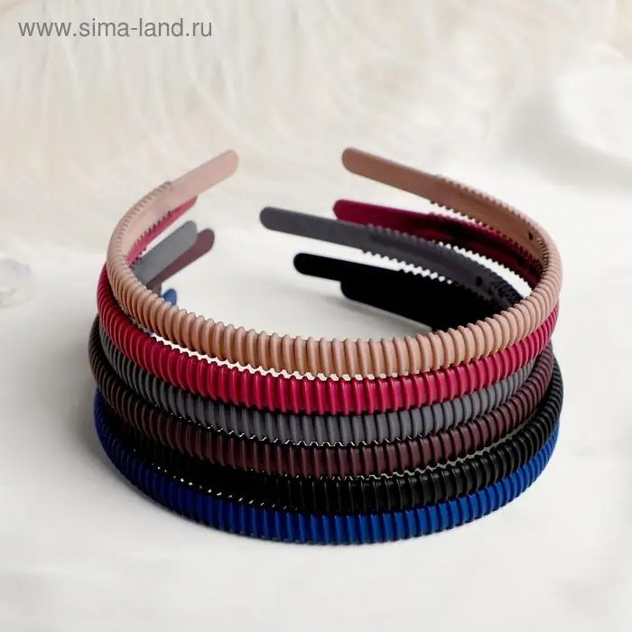 Ободок для волос &laquo;Матовый блик&raquo;, барьер, 1 см, МИКС