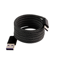 Кабель Type-C - USB, магнитный, 3 А, 60 Вт, с оплёткой, чёрный