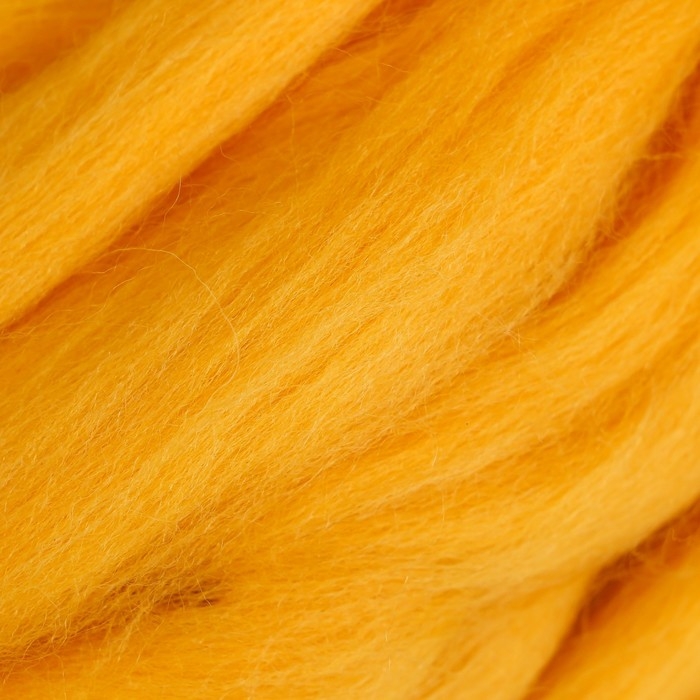 Шерсть для валяния 100% полутонкая шерсть 50 гр (104, желтый) Шерсть для валяния 100% полутонкая шерсть 50 гр (104, желтый)