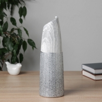 Ваза керамика настольная "Бригэм" классик галант, d-6см, h-29,5х9 см, бело-серый Ваза керамика настольная "Бригэм" классик галант, d-6см, h-29,5х9 см, бело-серый