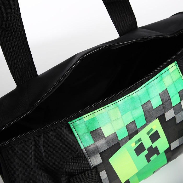 Сумка детская спортивная для мальчика &laquo;Пиксельный мир&raquo;, 40*20*20 см, чёрный цвет