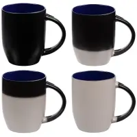 Кружка-хамелеон Melty с ложкой, черная с синим