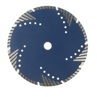 Диск алмазный отрезной ТУНДРА, TURBO-сегмент с защитными секторами, сухой рез, 230&times;22 мм