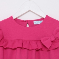 Платье для девочки с рюшей KAFTAN "Basic line", размер 32 (110-116), цвет фуксия