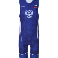 Трико борцовское FIGHT EMPIRE, WT500B, синее, размер 130