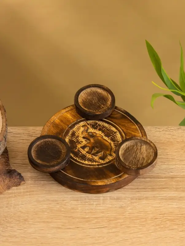 Подставка под благовония "Слон" дерево 16,5 см