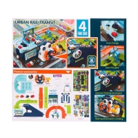 Парковка-автотрек &laquo;Город&raquo;, с 4 машинами, свет и звук, работает от батареек