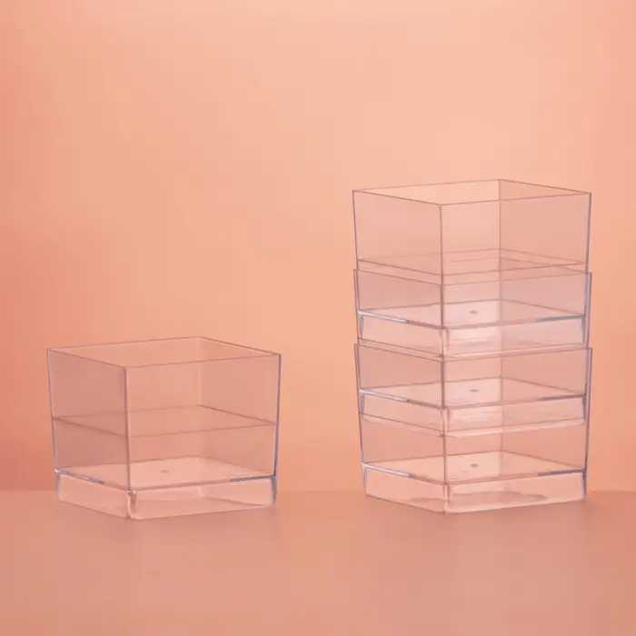 Форма пластиковая одноразовая для фуршета &laquo;Куб&raquo;, 60 мл, прозрачная