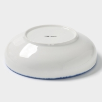 Глубокая тарелка Blue Lagoon Magistro 22.5 см, белая, синий