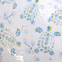 Салатник "Черепаха и цветы" дерево манго 29х29х11 см