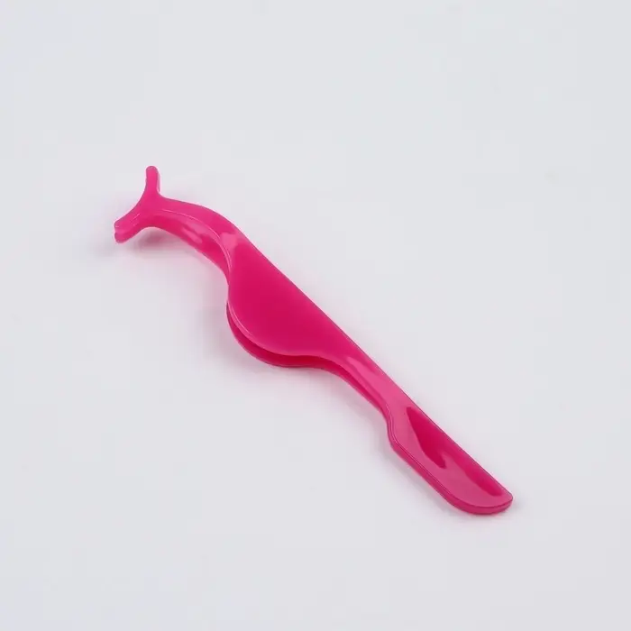 Пинцет для накладных ресниц, 10.8&times;1.8 см, розовый