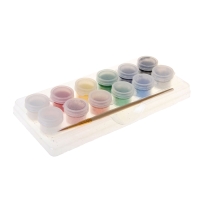 Краска для лица и тела &laquo;Аква-Колор&raquo;, 3 мл, блёстки, кисть, набор 6 цветов