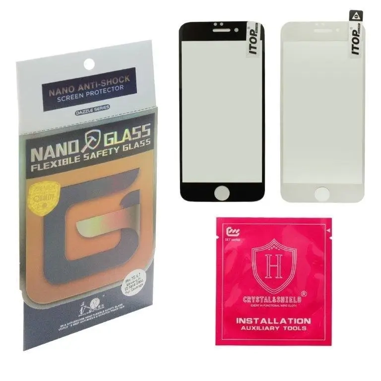 Защитная пленка IPh 7 с рамкой Nano Anti-Shock