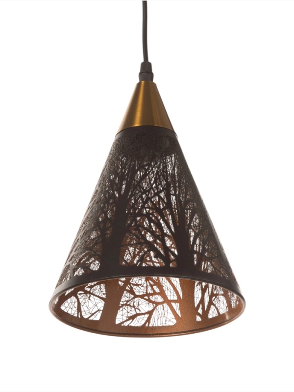 Светильник "Рэдклифф" (Деревья) 1х40Вт Е27 черный 18х18х26+100см