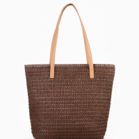 Сумка пляжная Одноцвет, 47*14*35, отд на молнии, подкладка, коричневый