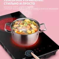 Электрическая варочная панель CEH301, 2 конфорки, boost