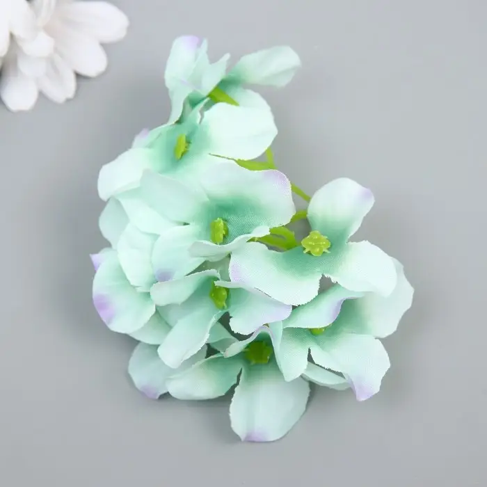 Цветы для декорирования "Гортензия" сиренево-голубые 10х10 см