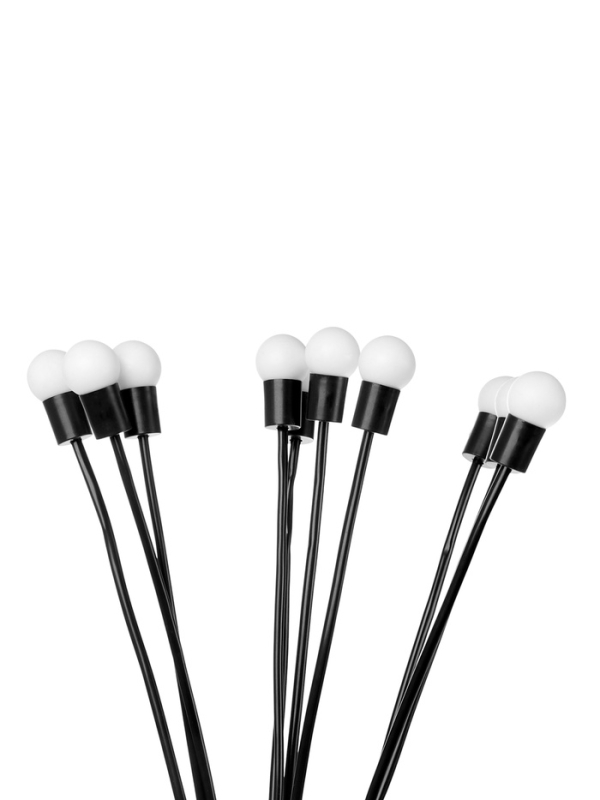 Светильник на солнечной батарее "Шарики", 68 см, 10 LED, 300 m/ah, Т/БЕЛЫЙ