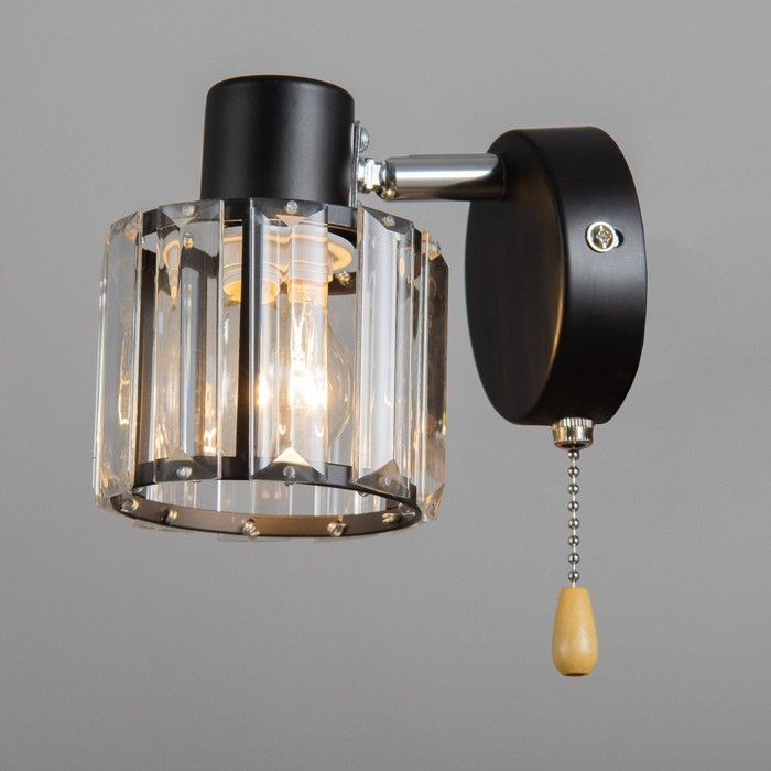 Бра с переключателем 59386/1 E14 40Вт черный-хром 19х11х12 см
