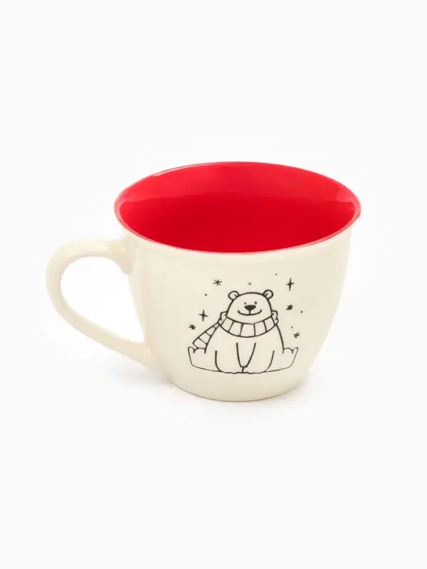 Кружка чайная керамическая &laquo;Мишка&raquo;, 500 мл, ручная работа