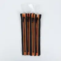 Молния &laquo;Трактор&raquo;, №5, неразъёмная, замок автомат, 20 см, оранжевая, чёрная