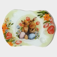 Подставка стеклянная для яиц Доляна &laquo;Акварель&raquo;, 8 ячеек, 38&times;27 см