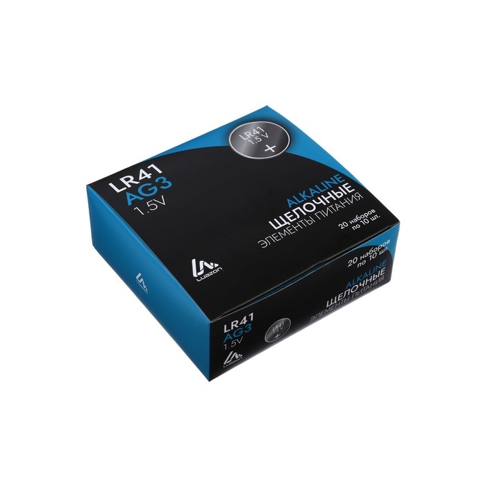 Батарейка алкалиновая (щелочная) Luazon, AG3, LR41, блистер, 10 шт Батарейка алкалиновая (щелочная) Luazon, AG3, LR41, блистер, 10 шт