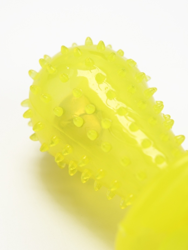 Игрушка жевательная "Соска" прозрачная, PP, 9,5 см,  жёлтая