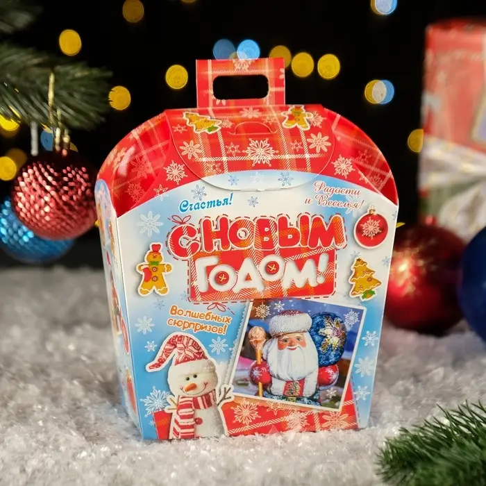 Коробка подарочная складная &laquo;Снежка&raquo; 16&times;9&times;18 см