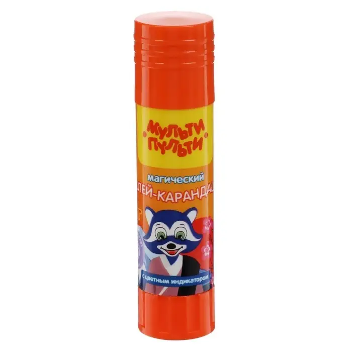 Клей-карандаш PVP 8г Мульти-Пульти "Енот в Японии", с цветным индикатором