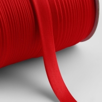 Косая бейка, атласная, 15 мм &times; 132 &plusmn; 1 м, цвет красный №9129