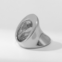 Кольцо металл &laquo;Тренд&raquo; вогнутое, цвет серебро размер 16