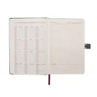 Ежедневник недатированный формат А5, с хлястиком, 80л, линия, пвх, Черный